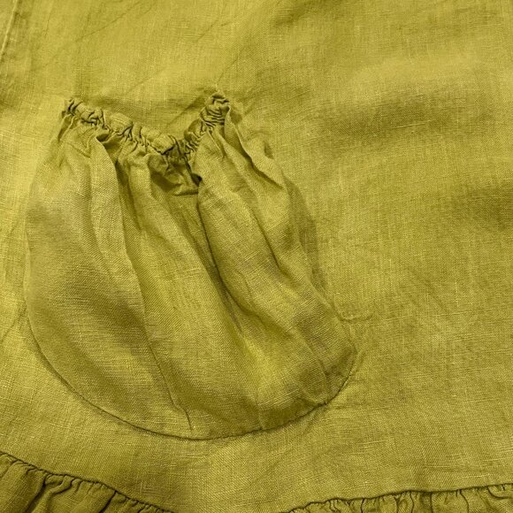 Colette Sleeveless Linen Mini Dress Tunic, Citron, L - Picture 5 of 7